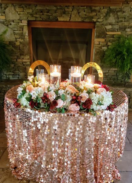 Bride and Groom Table
